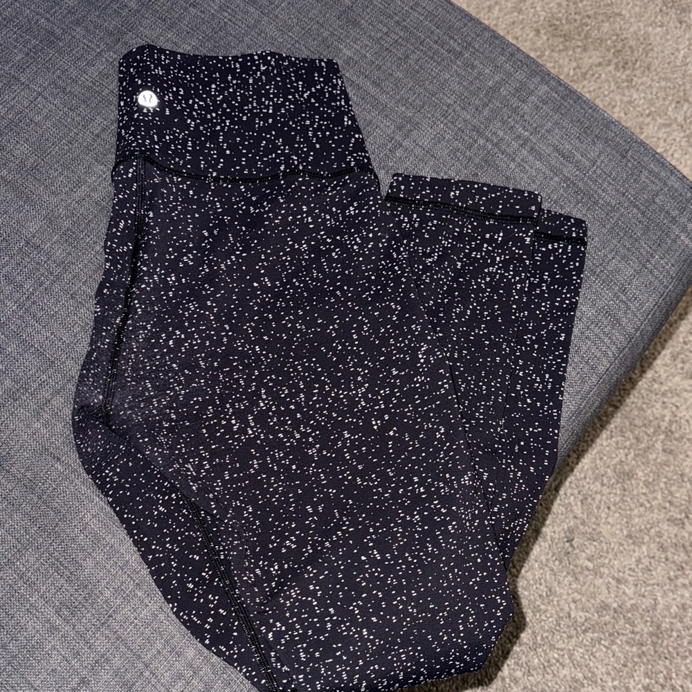 lululemon athletica Black and White Speckled Leggings